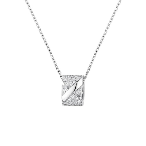 [Zalyn]LIENS EVIDENCE DIAMOND PAVED NECKLACE