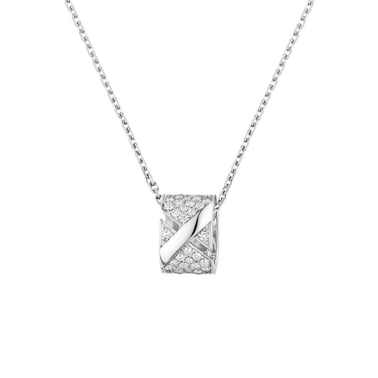 [Zalyn]LIENS EVIDENCE DIAMOND PAVED NECKLACE