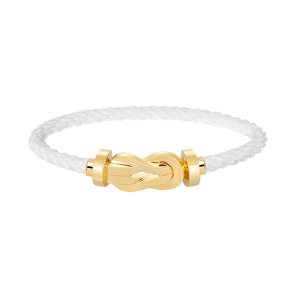 [Zalyn]LARGE 8-FIGURE BUCKLE BRACELET - GOLD