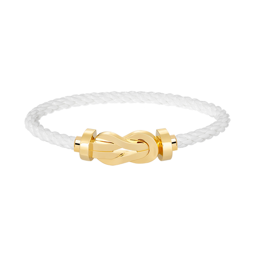[Zalyn]LARGE 8-FIGURE BUCKLE BRACELET - GOLD