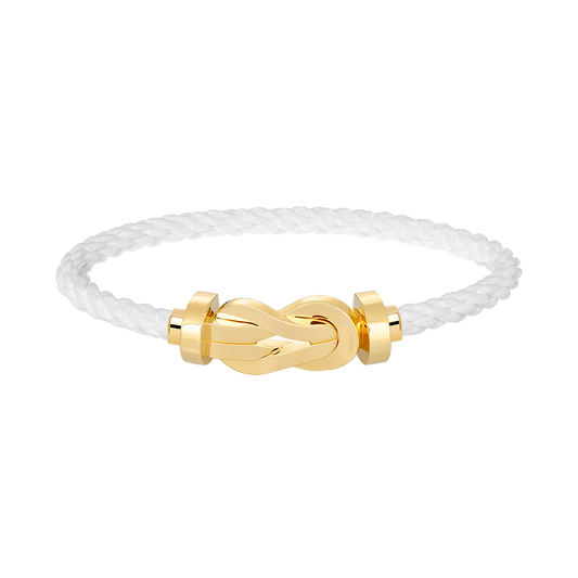 [Zalyn]LARGE 8-FIGURE BUCKLE BRACELET - GOLD