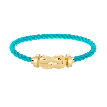 [Zalyn]LARGE 8-FIGURE BUCKLE BRACELET - GOLD