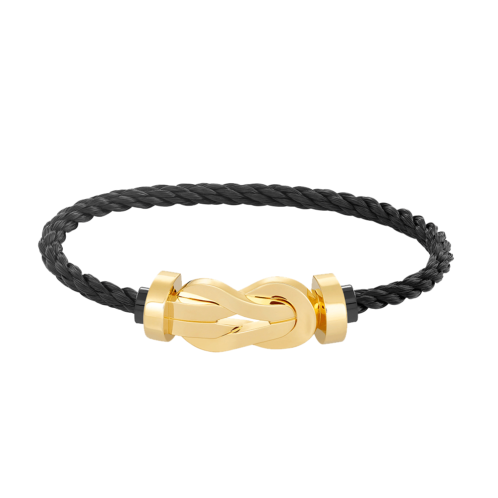 [Zalyn]LARGE 8-FIGURE BUCKLE BRACELET - GOLD