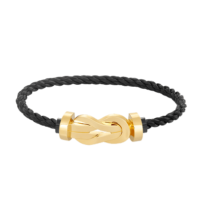 [Zalyn]LARGE 8-FIGURE BUCKLE BRACELET - GOLD