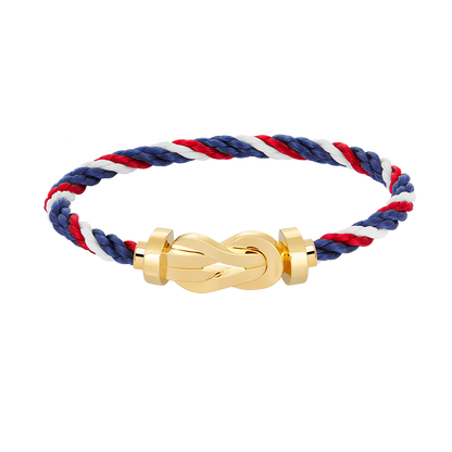 [Zalyn]LARGE 8-FIGURE BUCKLE BRACELET - GOLD