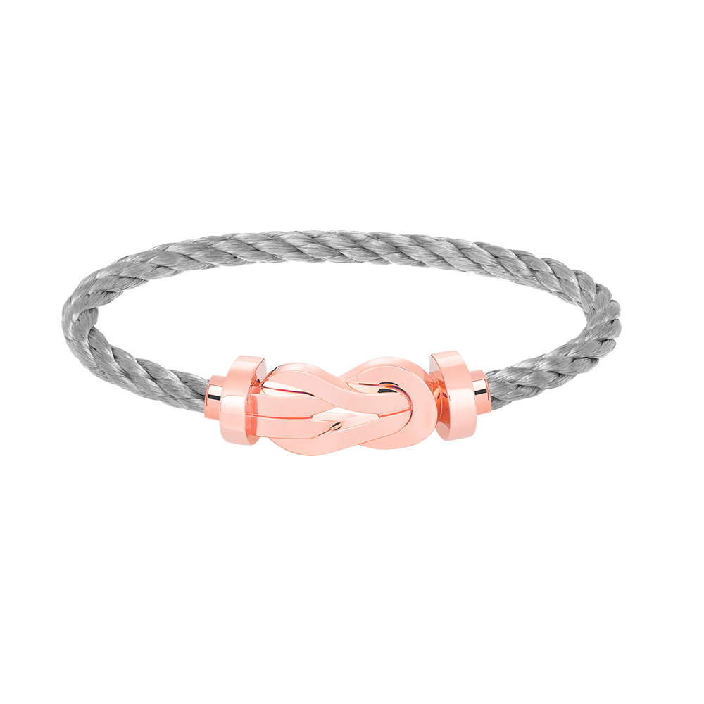 [Zalyn]LARGE 8-FIGURE BUCKLE BRACELET - ROSE GOLD