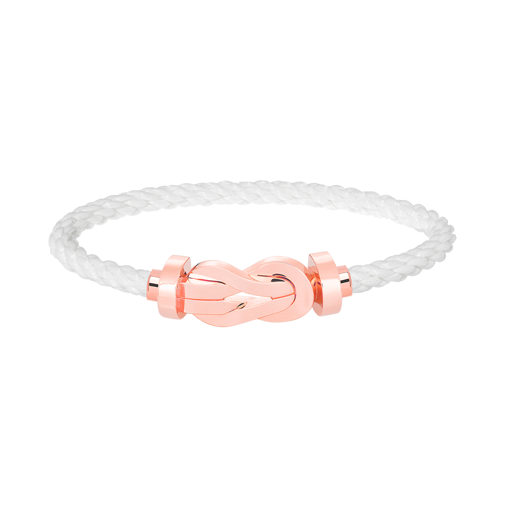 [Zalyn]LARGE 8-FIGURE BUCKLE BRACELET - ROSE GOLD