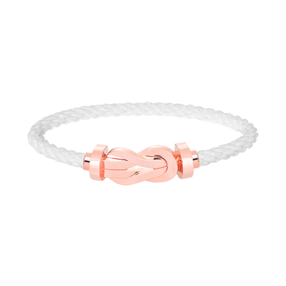 [Zalyn]LARGE 8-FIGURE BUCKLE BRACELET - ROSE GOLD