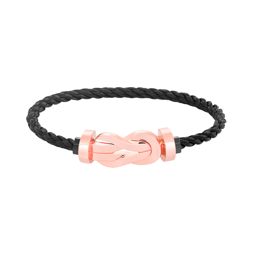 [Zalyn]LARGE 8-FIGURE BUCKLE BRACELET - ROSE GOLD