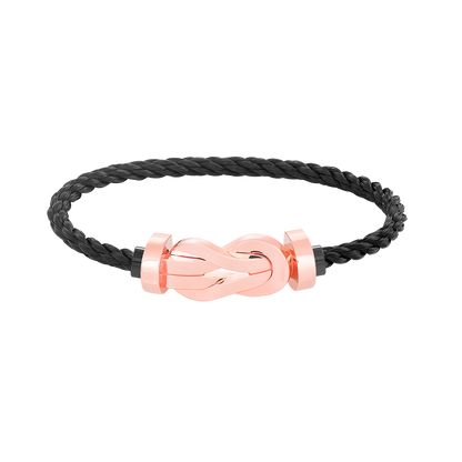 [Zalyn]LARGE 8-FIGURE BUCKLE BRACELET - ROSE GOLD
