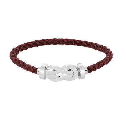 [Zalyn]LARGE 8-FIGURE BUCKLE BRACELET - WHITE GOLD