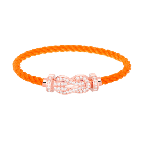 [Zalyn]LARGE 8-FIGURE BUCKLE FULL DIAMOND BRACELET - ROSE GOLD