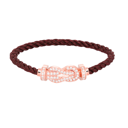 [Zalyn]LARGE 8-FIGURE BUCKLE FULL DIAMOND BRACELET - ROSE GOLD