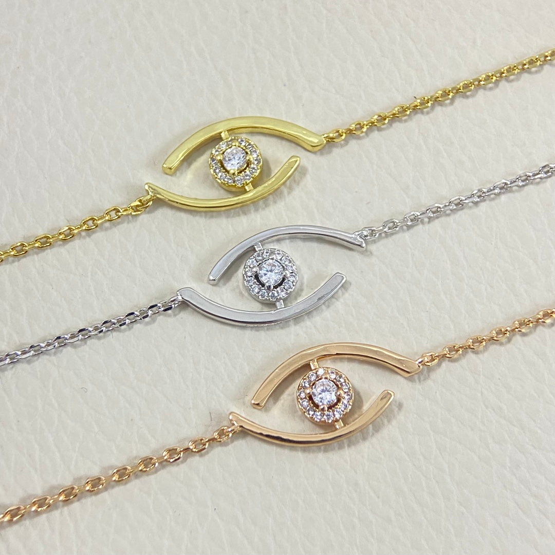 [Zalyn]LUCKY EYE PAVÉ-SET DIAMOND BRACELET