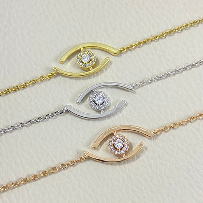 [Zalyn]LUCKY EYE PAVÉ-SET DIAMOND BRACELET