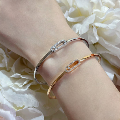 [Zalyn]MOVE UNO PAVÉ FLEX BANGLE (MEDIUM)
