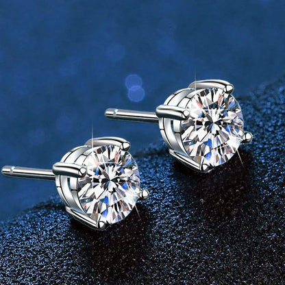 [Zalyn]FOUR-PRONG MOISSANITE EARRINGS