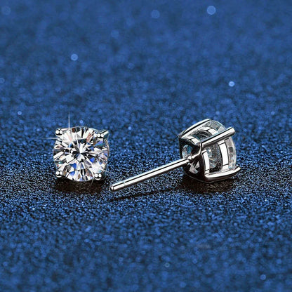 [Zalyn]FOUR-PRONG MOISSANITE EARRINGS