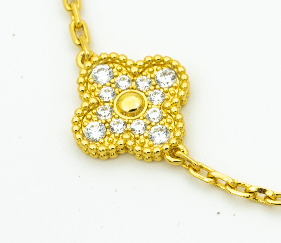 [Zalyn Jewelry ] CLOVER 5 MOTIF LASER BRACELET COLLECTION