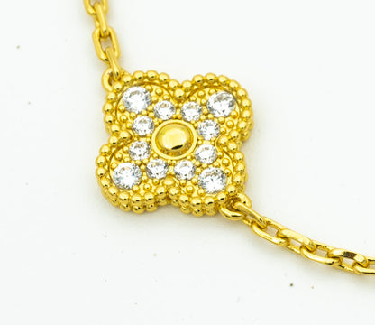 [Zalyn Jewelry ] CLOVER 5 MOTIF LASER BRACELET COLLECTION