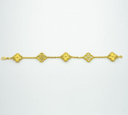 [Zalyn Jewelry ] CLOVER 5 MOTIF LASER BRACELET COLLECTION