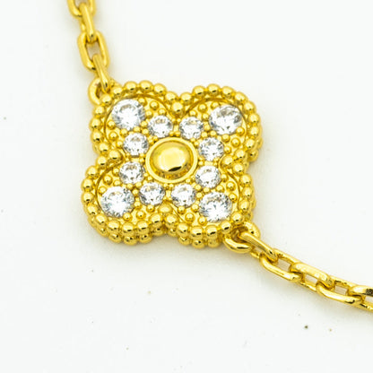 [Zalyn Jewelry ] CLOVER 5 MOTIF LASER BRACELET COLLECTION