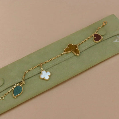 [Zalyn]LUCKY NATURE MULTI-CHARM BRACELET