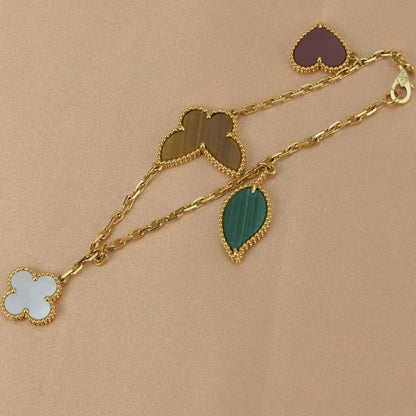 [Zalyn]LUCKY NATURE MULTI-CHARM BRACELET