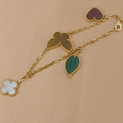 [Zalyn]LUCKY NATURE MULTI-CHARM BRACELET