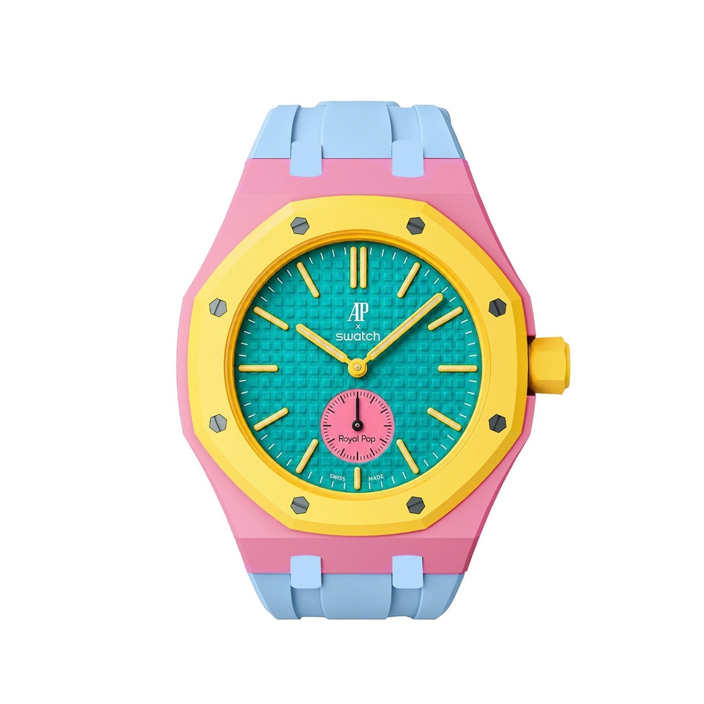 [Zalyn]Royal Oak Pop Exclusive Bioceramic Case & Silicone Strap Mix Color