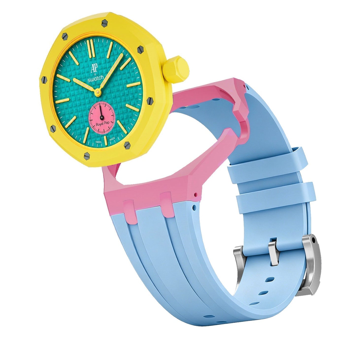 [Zalyn]Royal Oak Pop Exclusive Bioceramic Case & Silicone Strap Mix Color