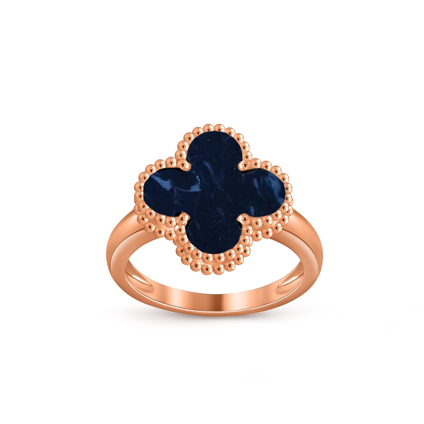 [Zalyn]LUCKY CLOVER VINTAGE ROSE GOLD RING COLLECTION