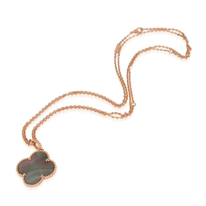 [Zalyn Jewelry ]CLOVER 25MM GOLD DARK MOP BIG CLOVER NECKLACE
