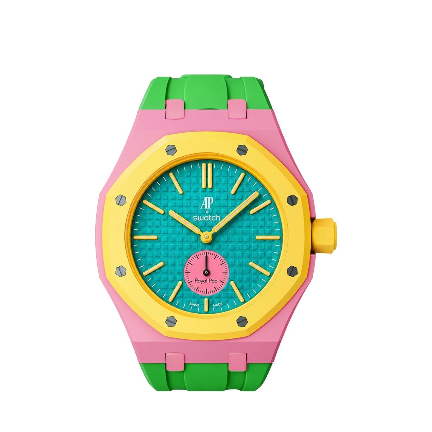 [Zalyn]Royal Oak Pop Exclusive Bioceramic Case & Silicone Strap Mix Color