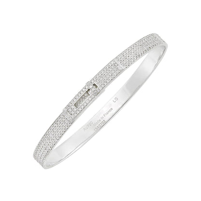 [Zalyn]HM KELLY BRACELET IN SILVER AND FULL PAVE DIAMOND