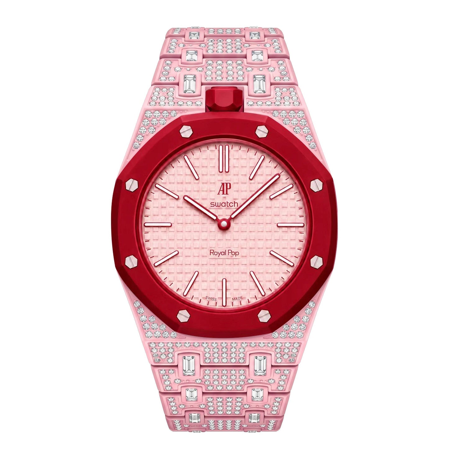 [Zalyn]Royal Oak Pop Exclusive Bioceramic Case & Bioceramic Strap Full Diamond