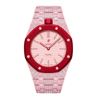 [Zalyn]Royal Oak Pop Exclusive Bioceramic Case & Bioceramic Strap Full Diamond