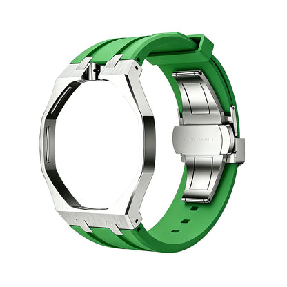 [Zalyn]OAK POP GREEN STEEL SILICONE STRAP
