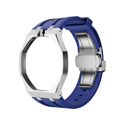 [Zalyn]OAK POP DARK BLUE STEEL SILICONE STRAP