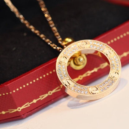 [Zalyn Jewelry ]LOVE NECKLACE ADJUSTABLE ROSE GOLD