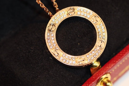[Zalyn Jewelry ]LOVE NECKLACE ADJUSTABLE ROSE GOLD