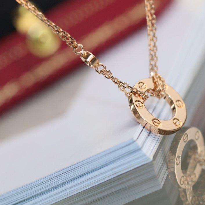 [Zalyn Jewelry ]LOVE NECKLACE ADJUSTABLE ROSE GOLD 2 DIAMOND