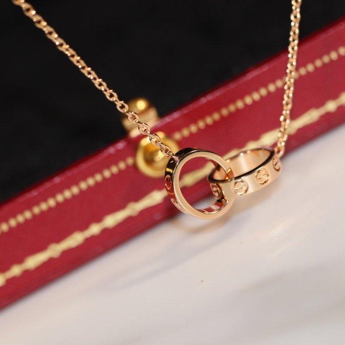 [Zalyn Jewelry ]LOVE NECKLACE PINK GOLD AND SILVER