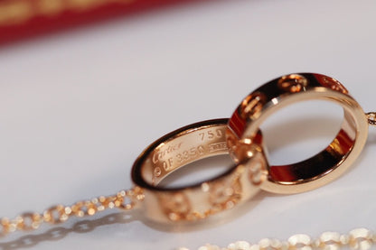 [Zalyn Jewelry ]LOVE NECKLACE PINK GOLD AND SILVER