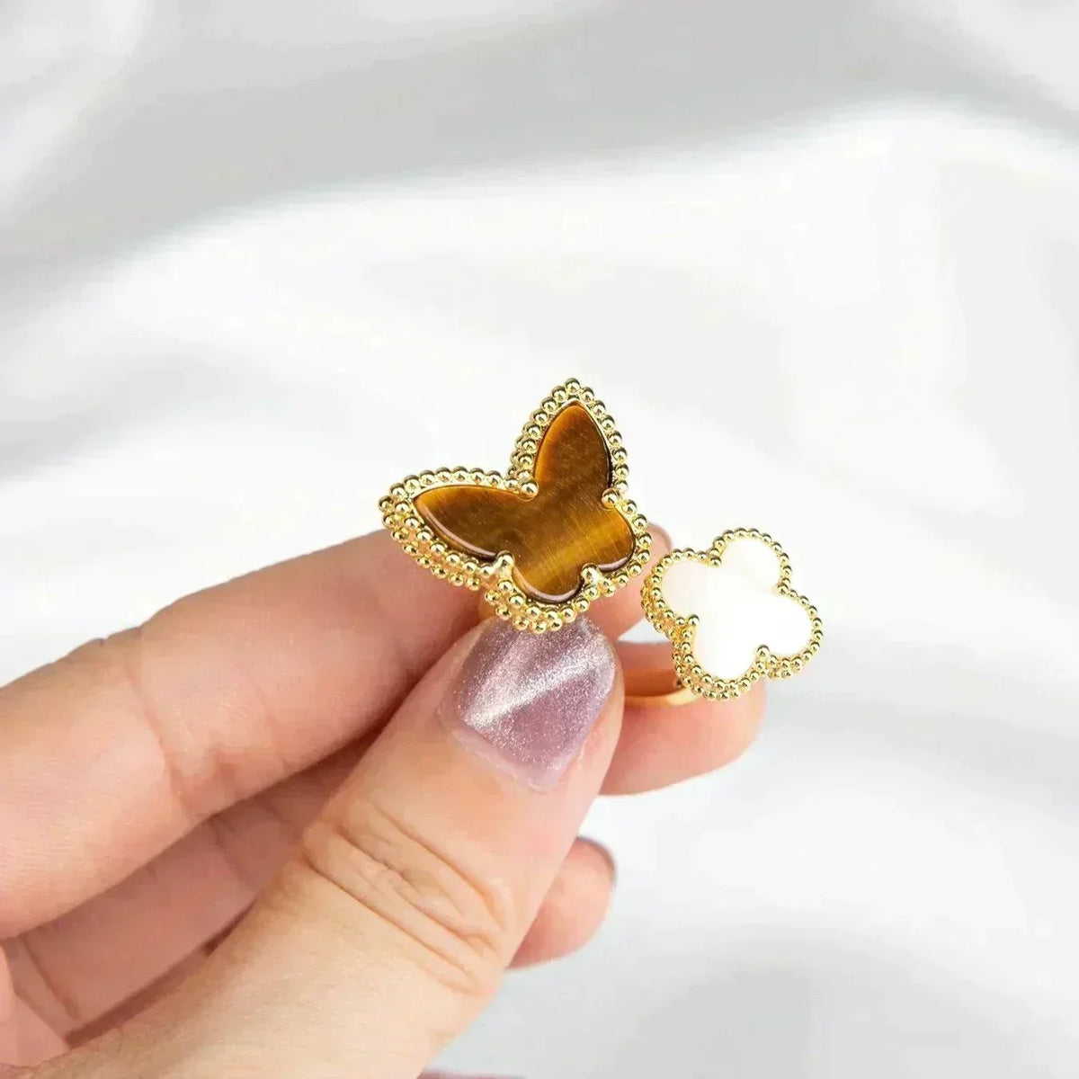 [Zalyn Jewelry ]LUCKY BETWEEN THE FINGER RING