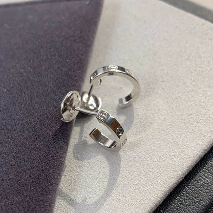[Zalyn Jewelry ]LOVE EARRINGS 2.65MM SILVER