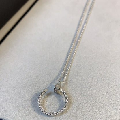 [Zalyn Jewelry ]JUSTE NECKLACE SILVER DIAMONDS