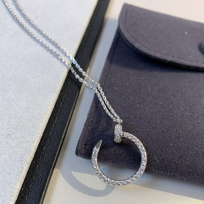 [Zalyn Jewelry ]JUSTE NECKLACE SILVER DIAMONDS