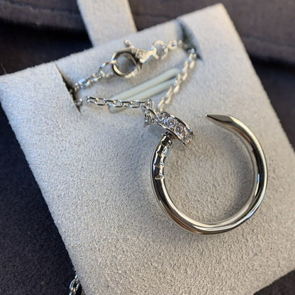 [Zalyn Jewelry ]JUSTE NECKLACE SILVER DIAMONDS
