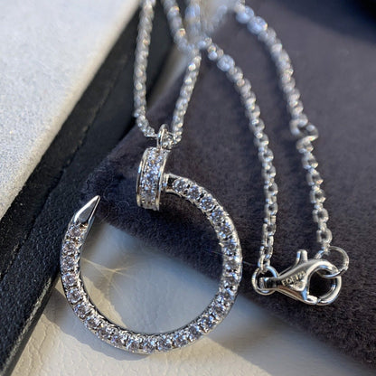 [Zalyn Jewelry ]JUSTE NECKLACE SILVER DIAMONDS